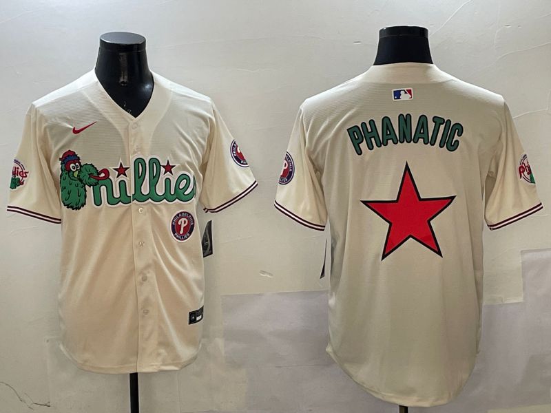 Men Philadelphia Phillies Blank Cream Three generations Joint Name 2025 Nike MLB Jersey style 13